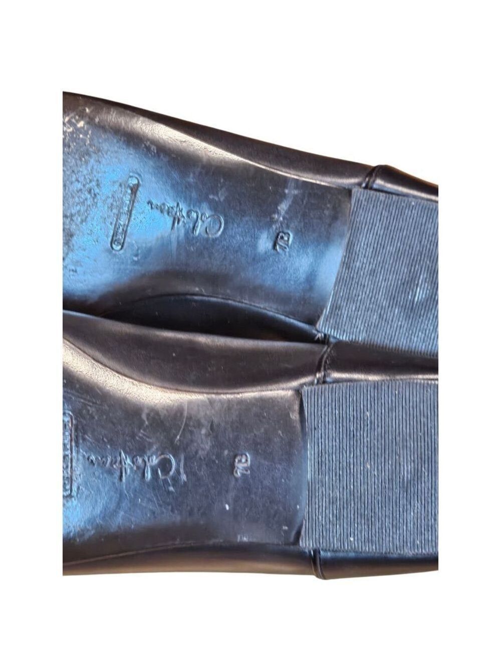 Cole Haan Black Leather Flats with Silver Buckle Size 7.5 - Picture 14 of 16